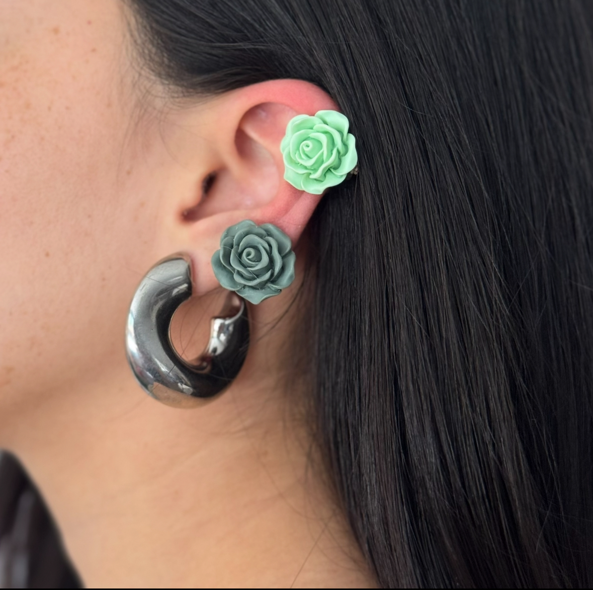 Earcuf rosa verde claro - Image 3