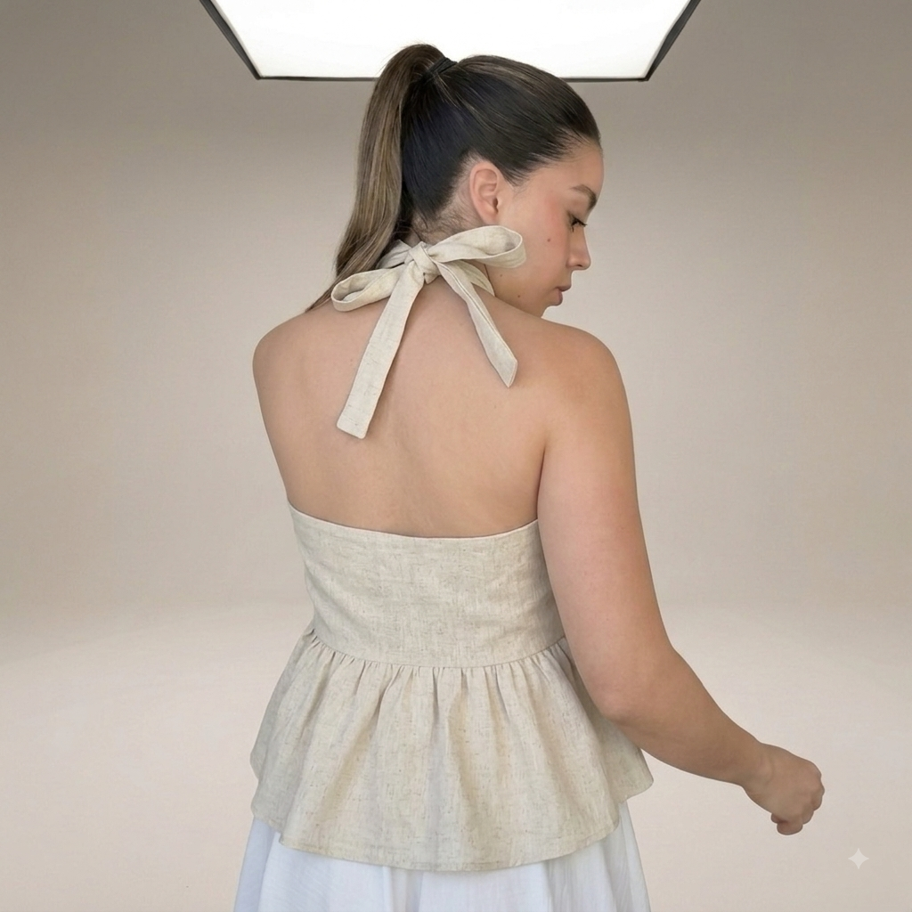 Top vuelos beige - Image 2
